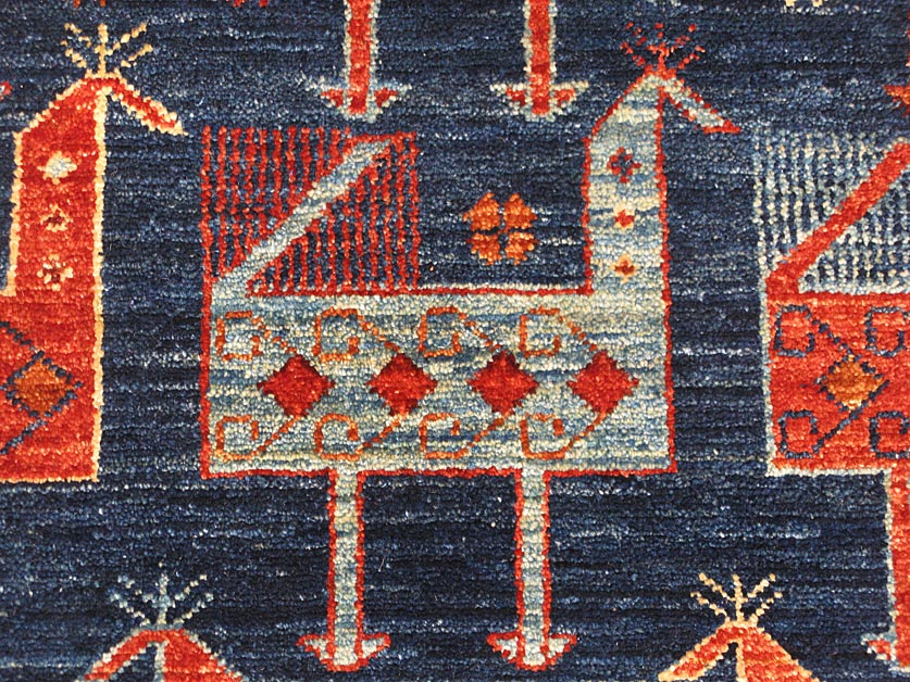 Bird Belouch. Birds Are A Frequent Motif In Tribal Style Rugs.