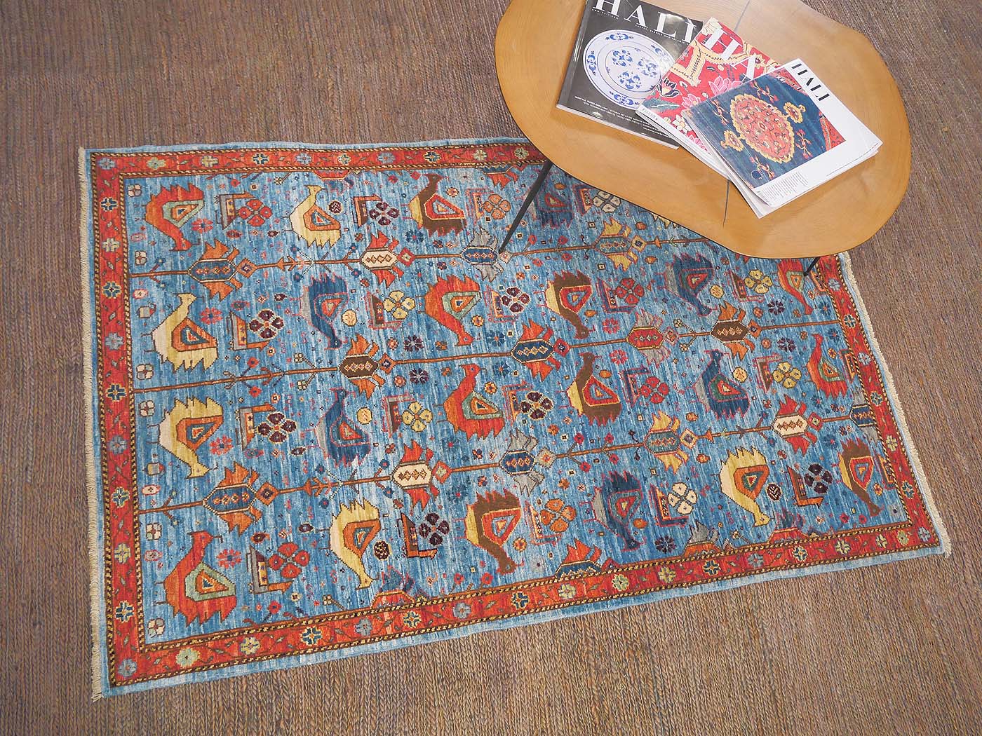 Blue Chicken Rug